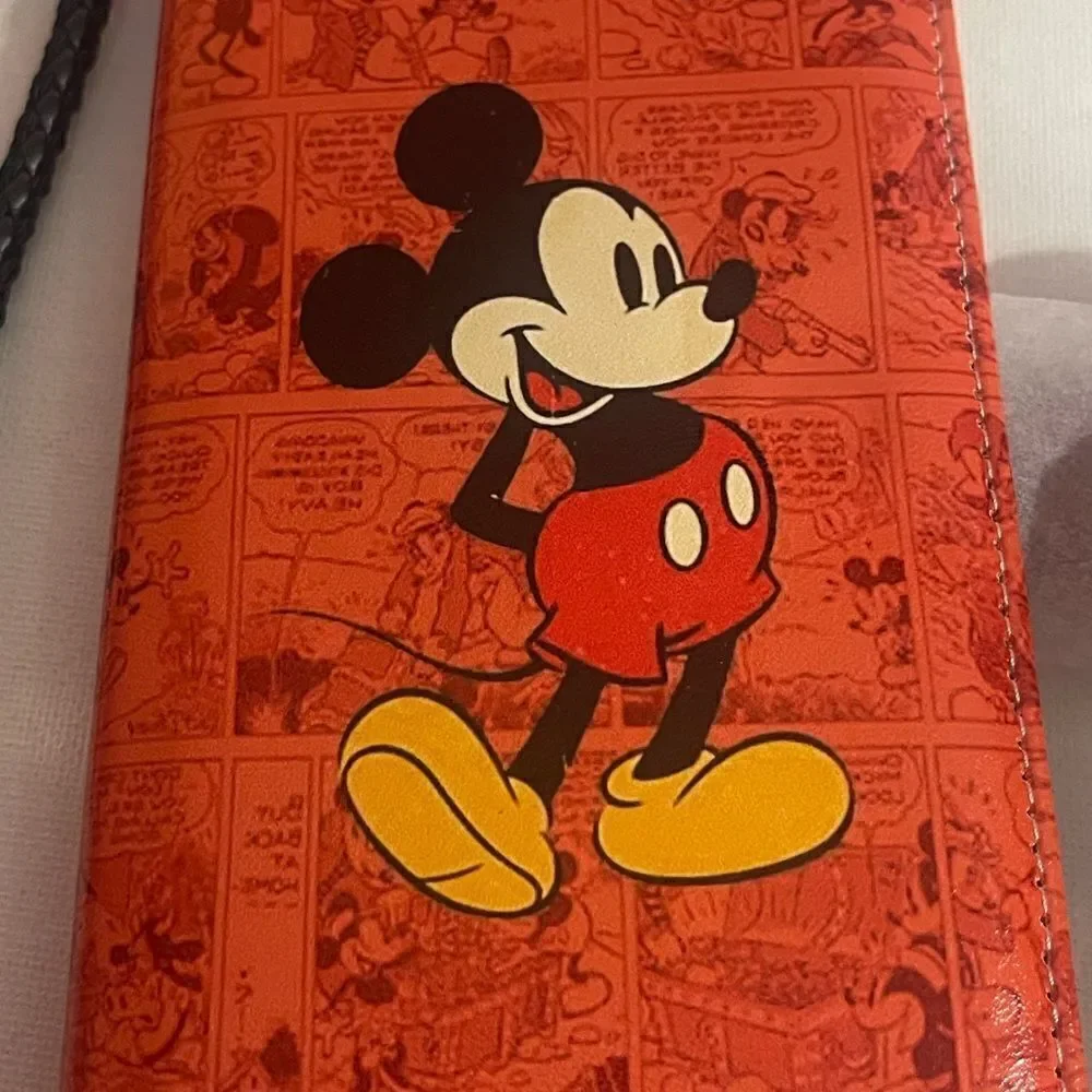 Disney Mickey Mouse IPhone 12 Pro Max Red Phone Case PU Leather NWT